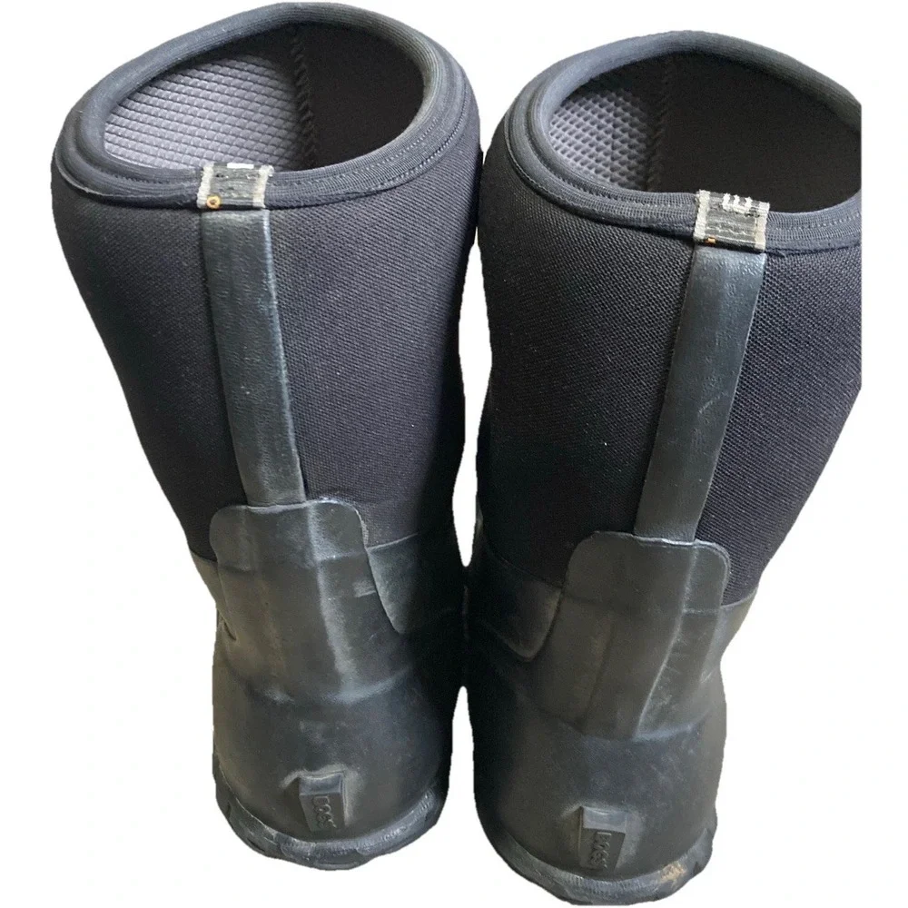 Bogs Classic Mid Waterproof Neoprene Rubber Boots Men's 17 Black Insulated